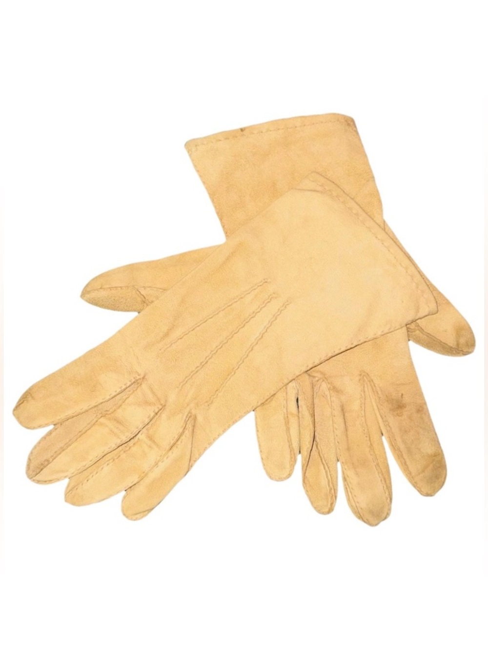 100% AUTHENTIC Hermès VINTAGE Tan Suede Gloves size 8